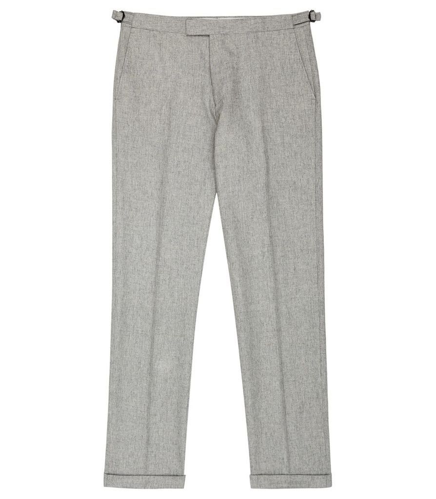Reiss Ranger - Flannel Trousers in Light Grey, Mens, Size 38