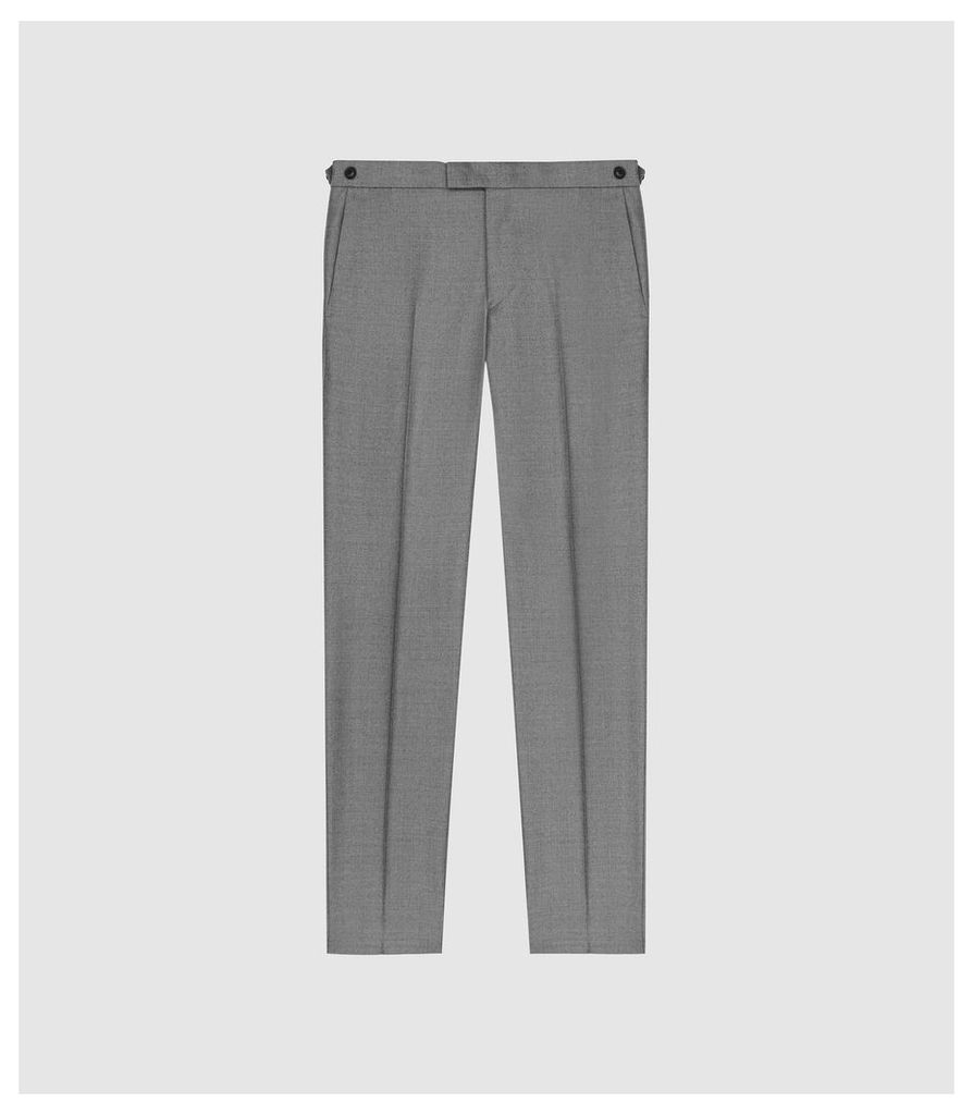 Reiss Woking - Wool Slim Fit Tailored Trousers in Soft Grey, Mens, Size 38