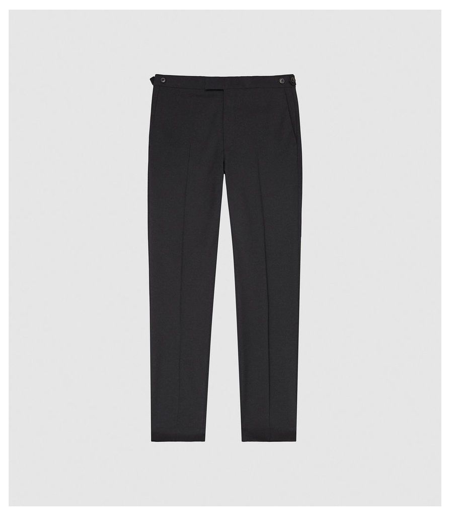 Reiss Hope - Modern Fit Travel Trousers in Black, Mens, Size 38L