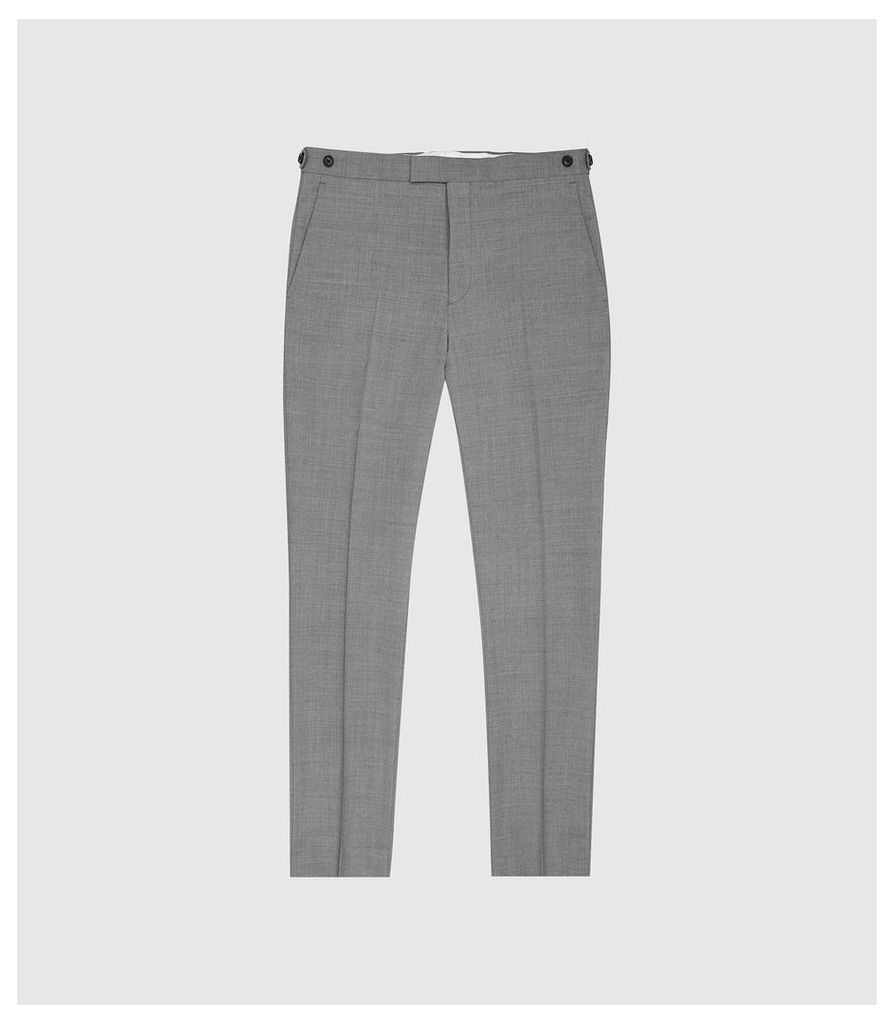 Reiss Hope - Slim Fit Wool Blend Trousers in Grey, Mens, Size 38L