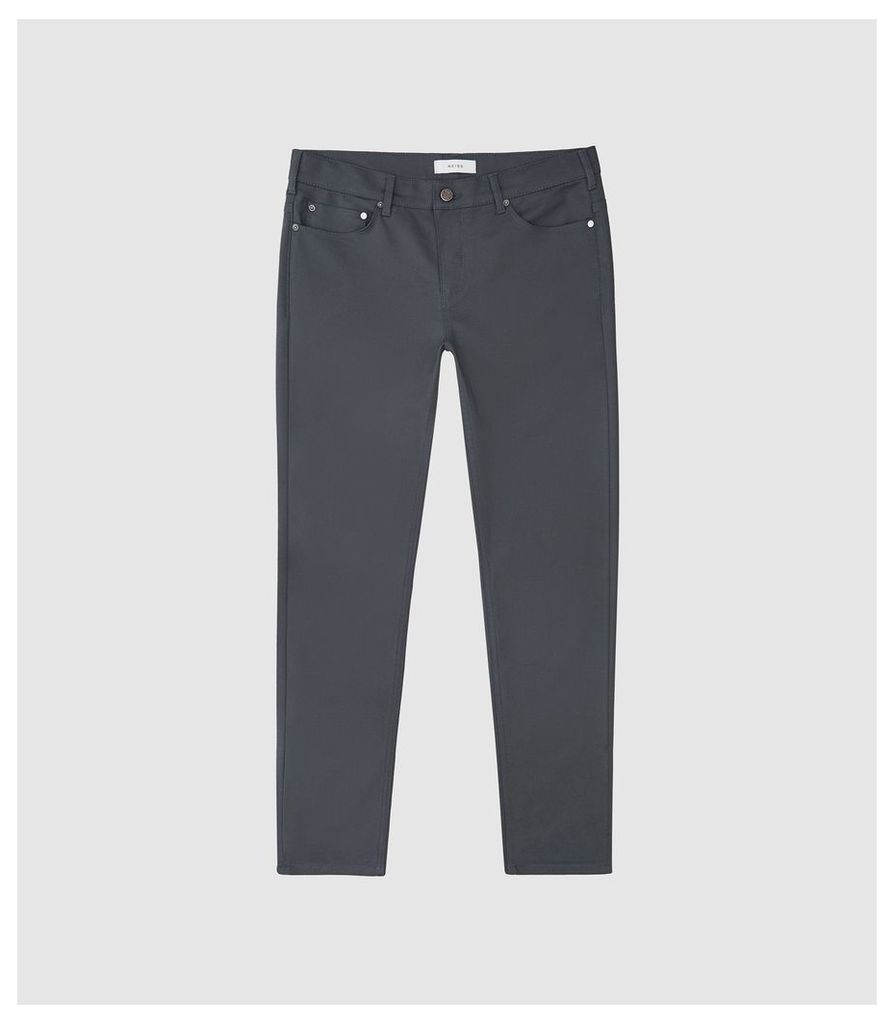 Reiss Canterbury - Five Pocket Slim Fit Trousers in Slate, Mens, Size 38