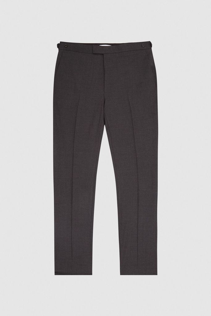 Charcoal Wash Washable Slim Fit Trousers