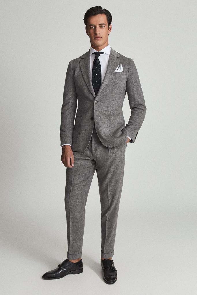 Grey Landmark Tapered Cashmere Trousers