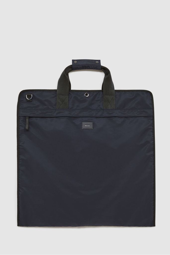 Dark Navy Callum Nylon Webbing Suit Bag