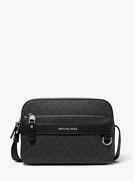 MK Hudson Logo Utility Crossbody Bag - Black - Michael Kors