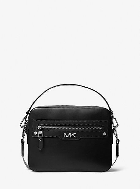 MK Varick Leather Camera Bag - Black - Michael Kors