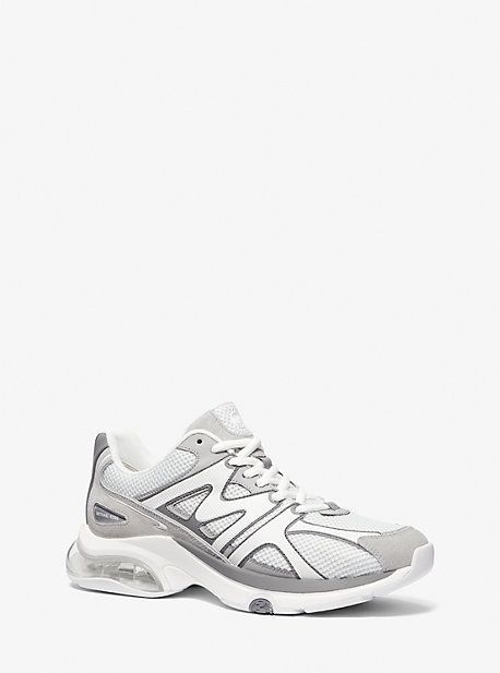 MK Kit Extreme Mesh and Faux Suede Trainer - Light Slate Multi - Michael Kors