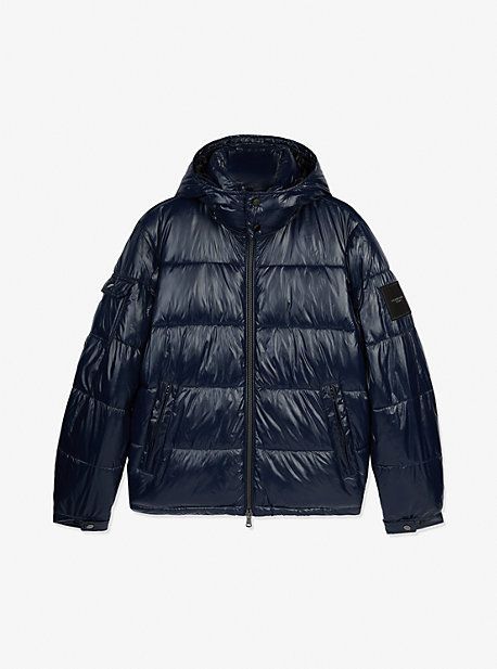 MK Northend Quilted Nylon Puffer Jacket - Navy - Michael Kors