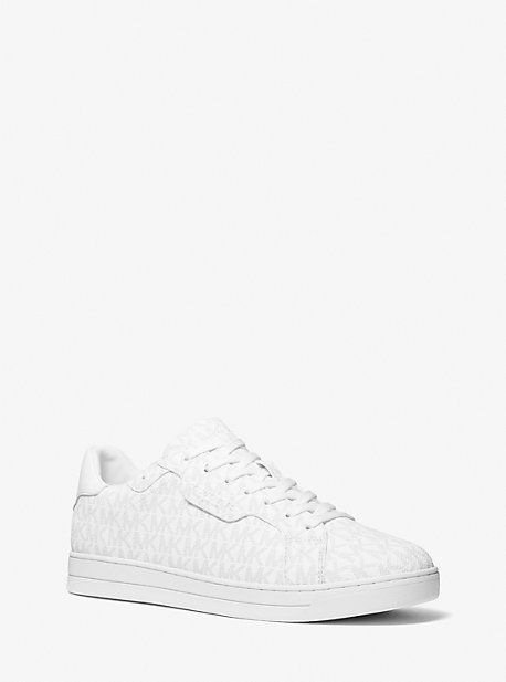 MK Keating Signature Logo Trainers - White - Michael Kors