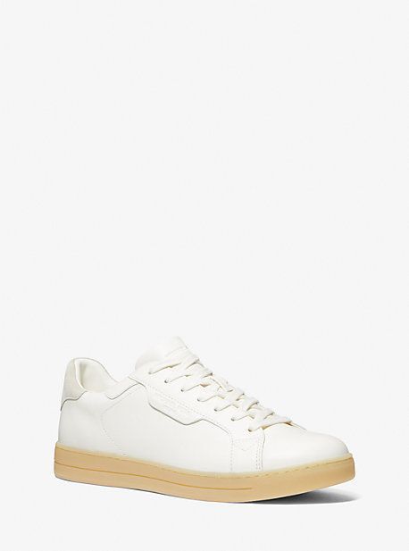 MK Keating Leather Trainers - White - Michael Kors