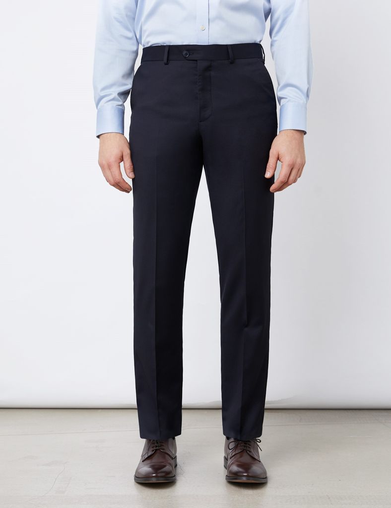 Men's Navy Tailored Fit Italian Suit Trousers - 1913 Collection