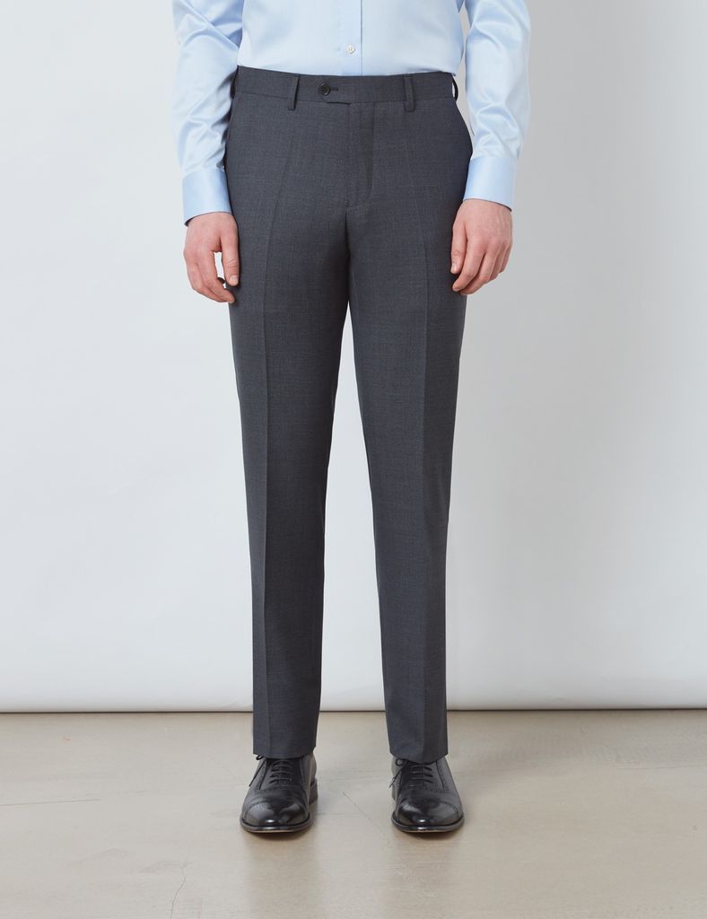 Men's Charcoal Slim Fit Suit Trousers