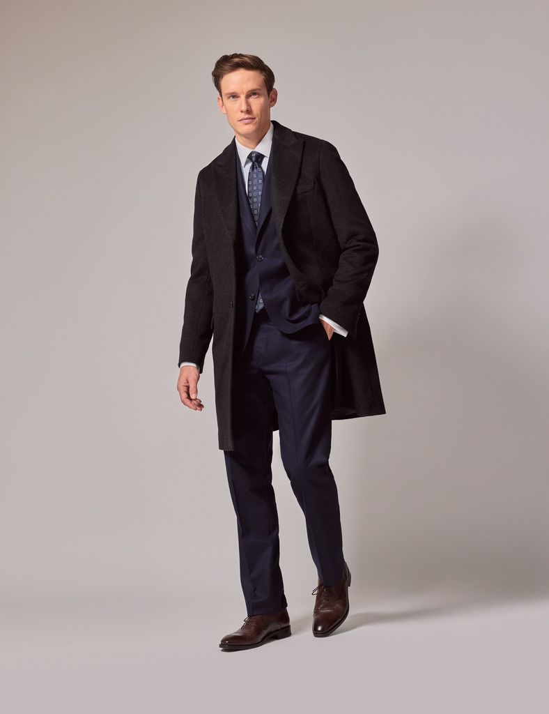 Charcoal Italian Cashmere Overcoat - 1913 Collection
