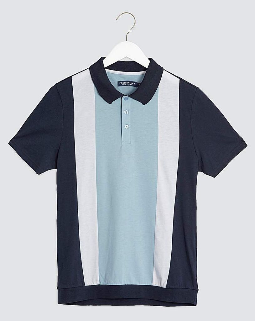 Navy Welted Hem Polo Shirt