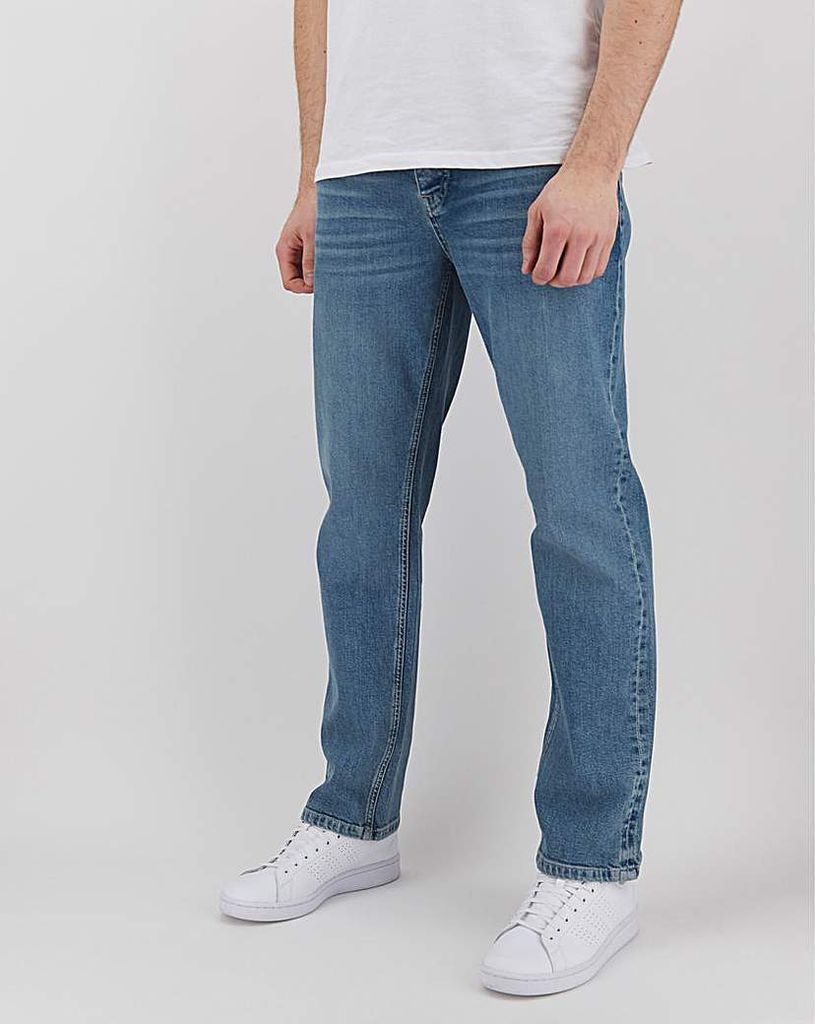 Stonewash Straight Fit Jeans