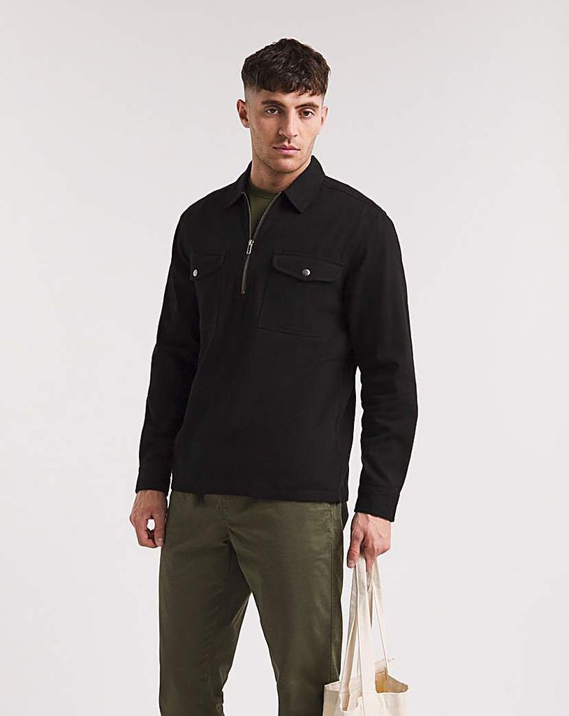 Zip Neck Overshirt