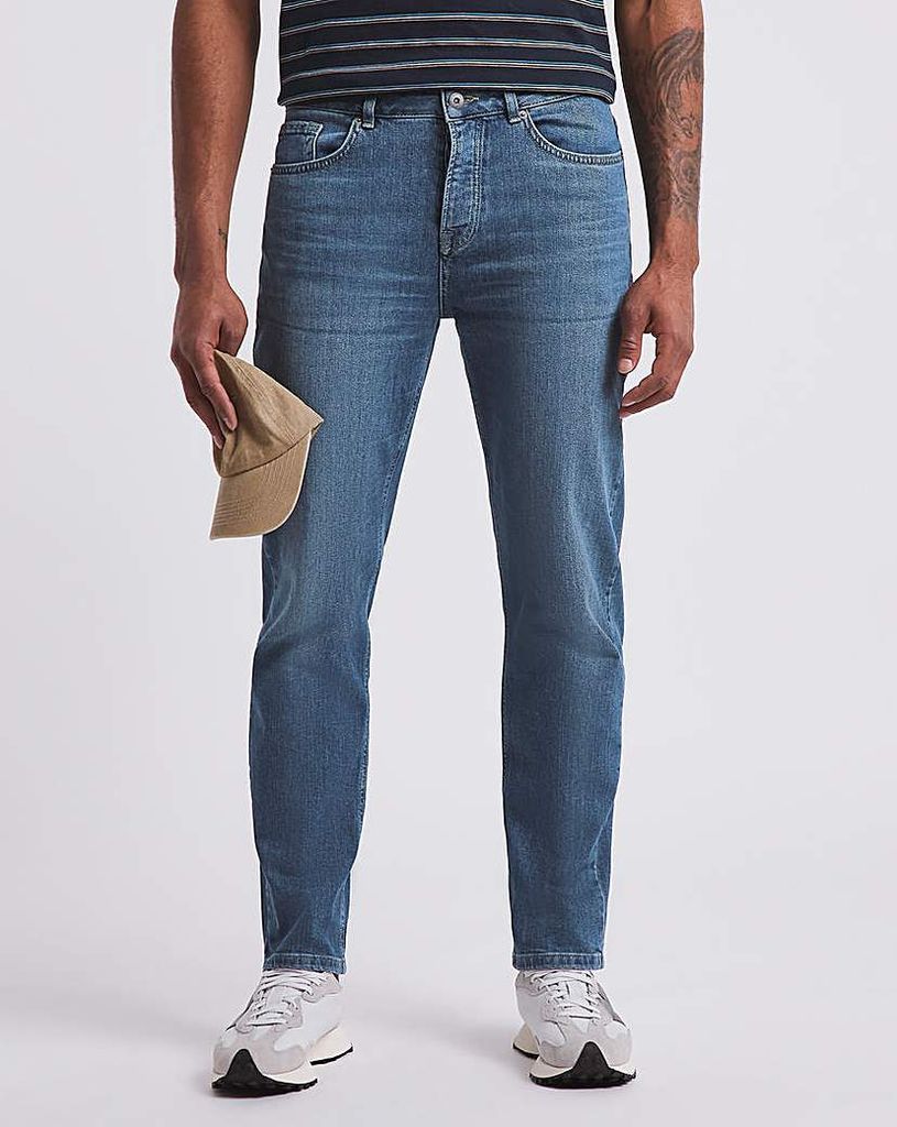 Premium Mid Stonewash Straight Fit Jean