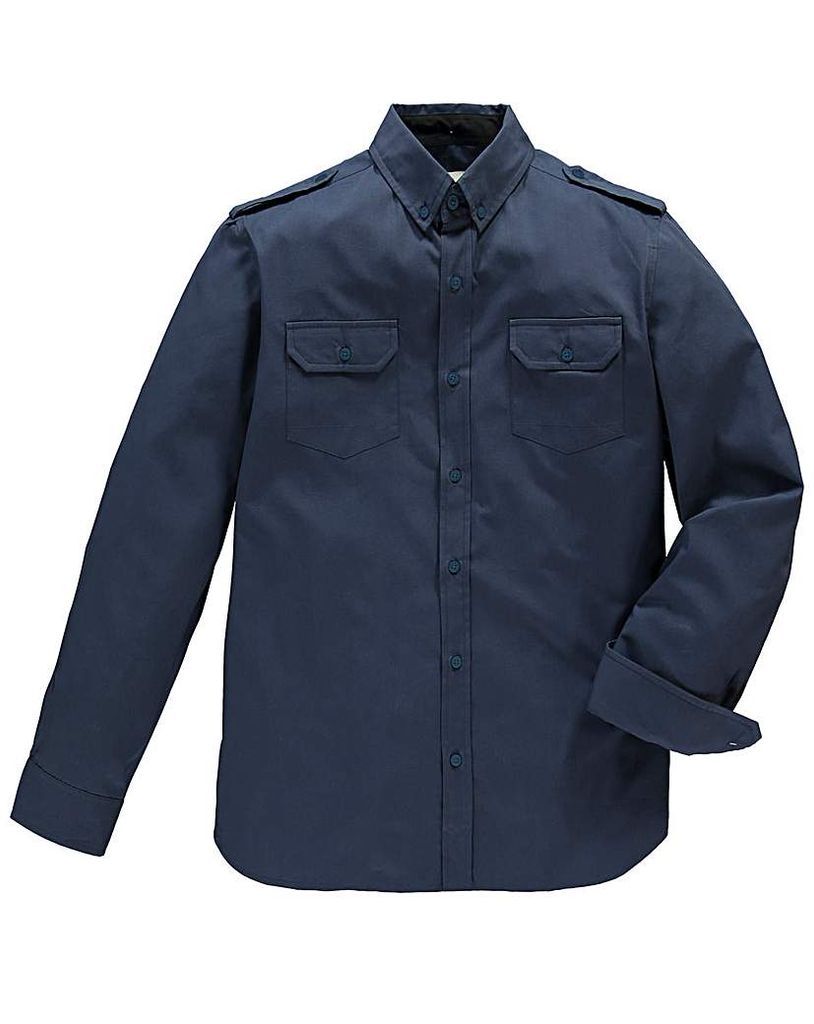 Jacamo Long Sleeve Navy Military Shirt R