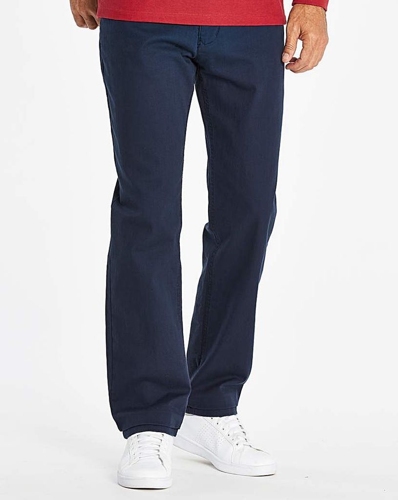 Straight Gabardine Navy Jeans 29 in