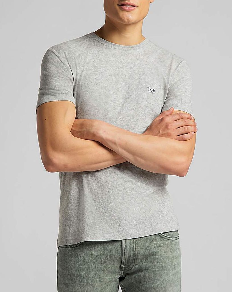 Grey Mele Patch Logo T-Shirt