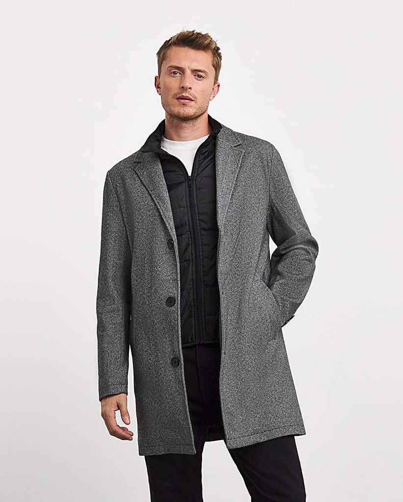 Overcoat With Stitched Internal Gilet