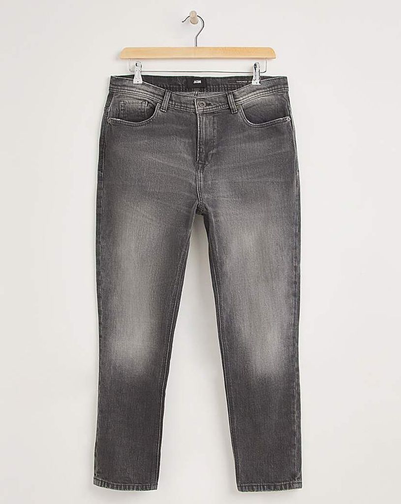 Premium Grey Wash Tapered Fit Jean