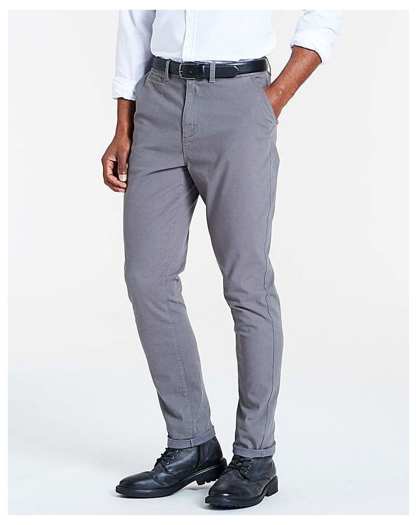 Grey Smart Belted Chinos