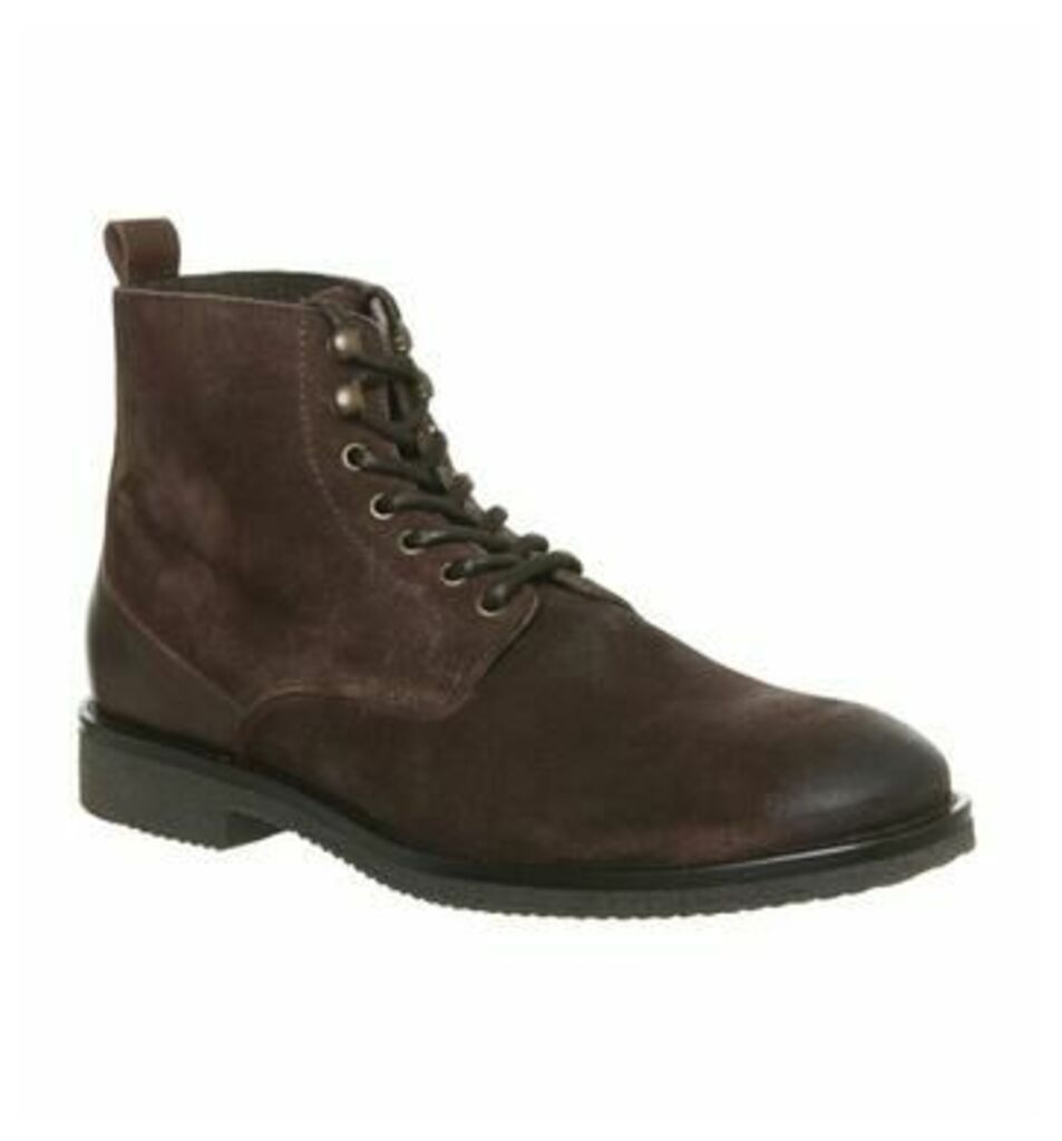 Office Imbrue Lace Boot CHOCOLATE SUEDE