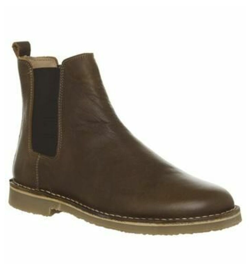 Office Inferno Chelsea Boot DARK TAN LEATHER