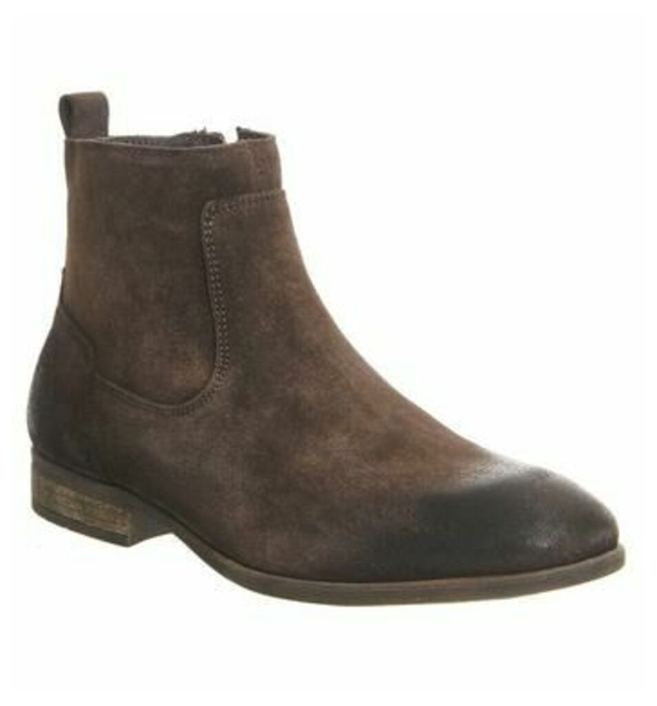 Ask the Missus Envelope Inside Zip Boot CHOCOLATE SUEDE