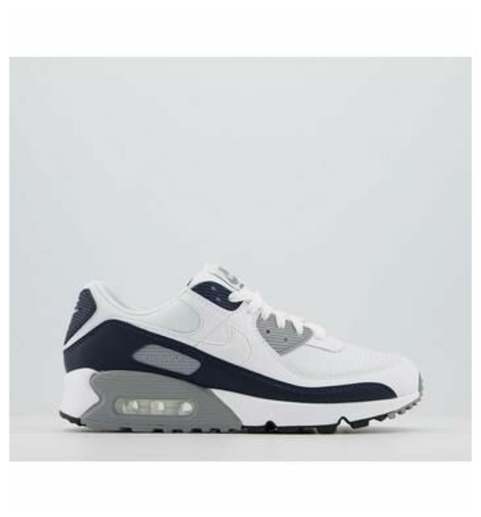 Air Max 90 WHITE WHITE PARTICLE GREY OBSIDIAN