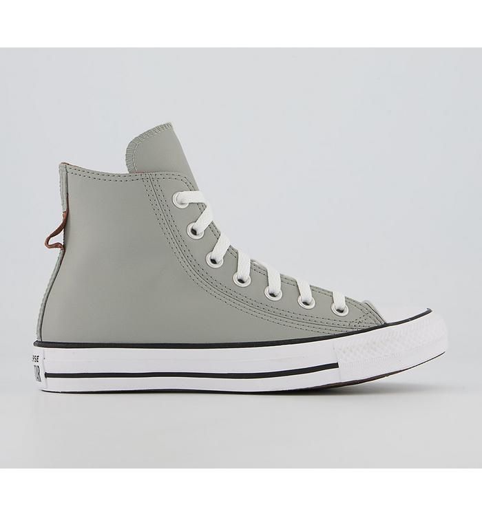 All Star Hi Leather Trainers SLATE SAGE MINERAL CLAY