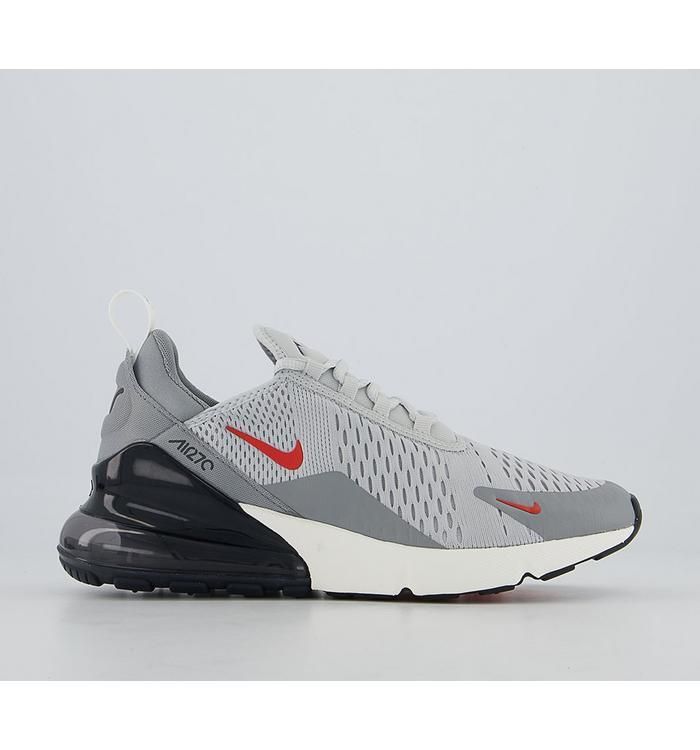 Air Max 270 Trainers GREY FOG TEAM ORANGE SAIL PARTICLE GRE Mixed Material