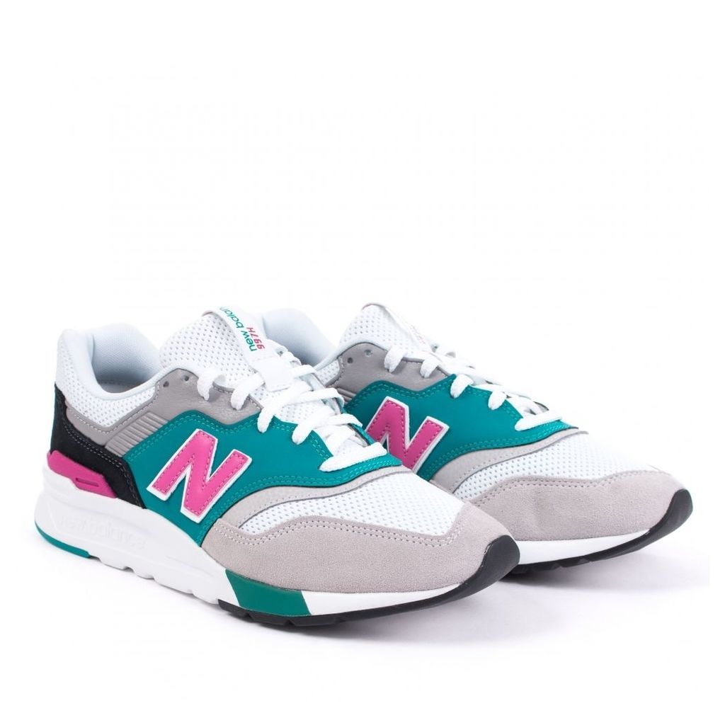 997H Trainer in White/Teal/Pink