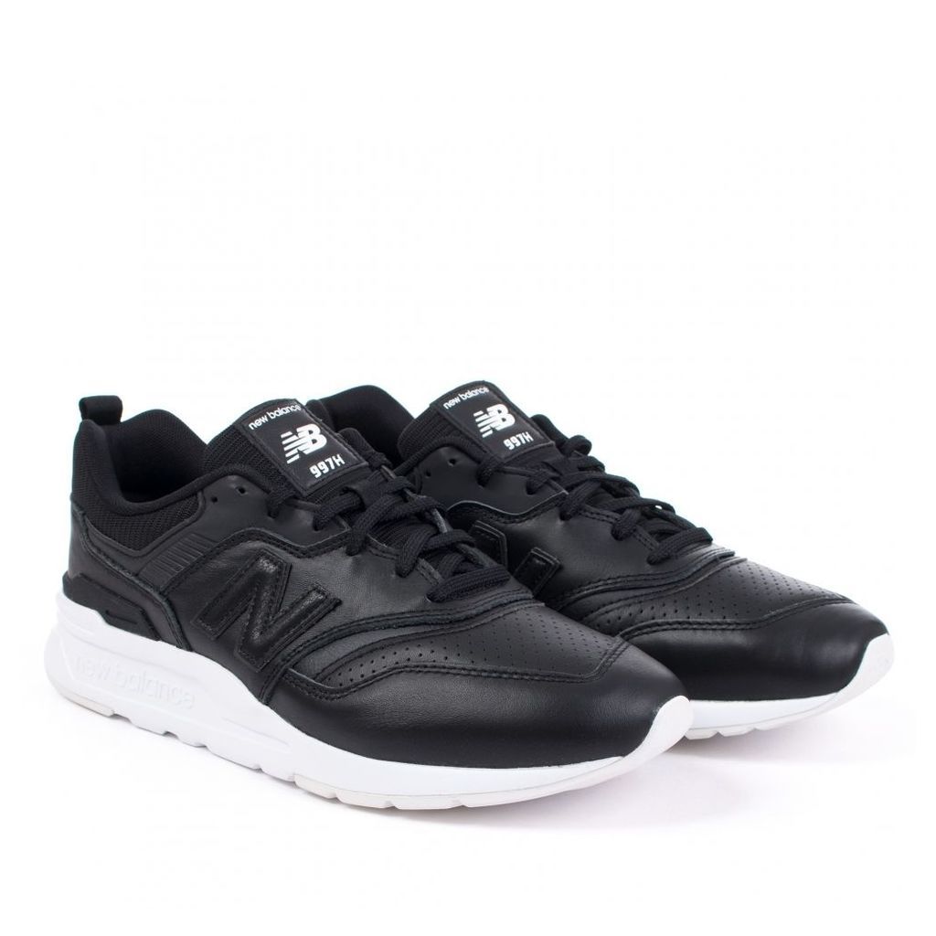 997H Trainer in Black/White Leather