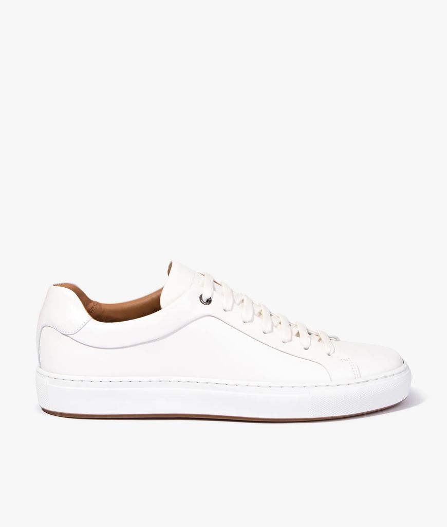 Burnished-Leather Mirage Tenn Low-Profile Trainers Colour: 112 Open White, Size: 8