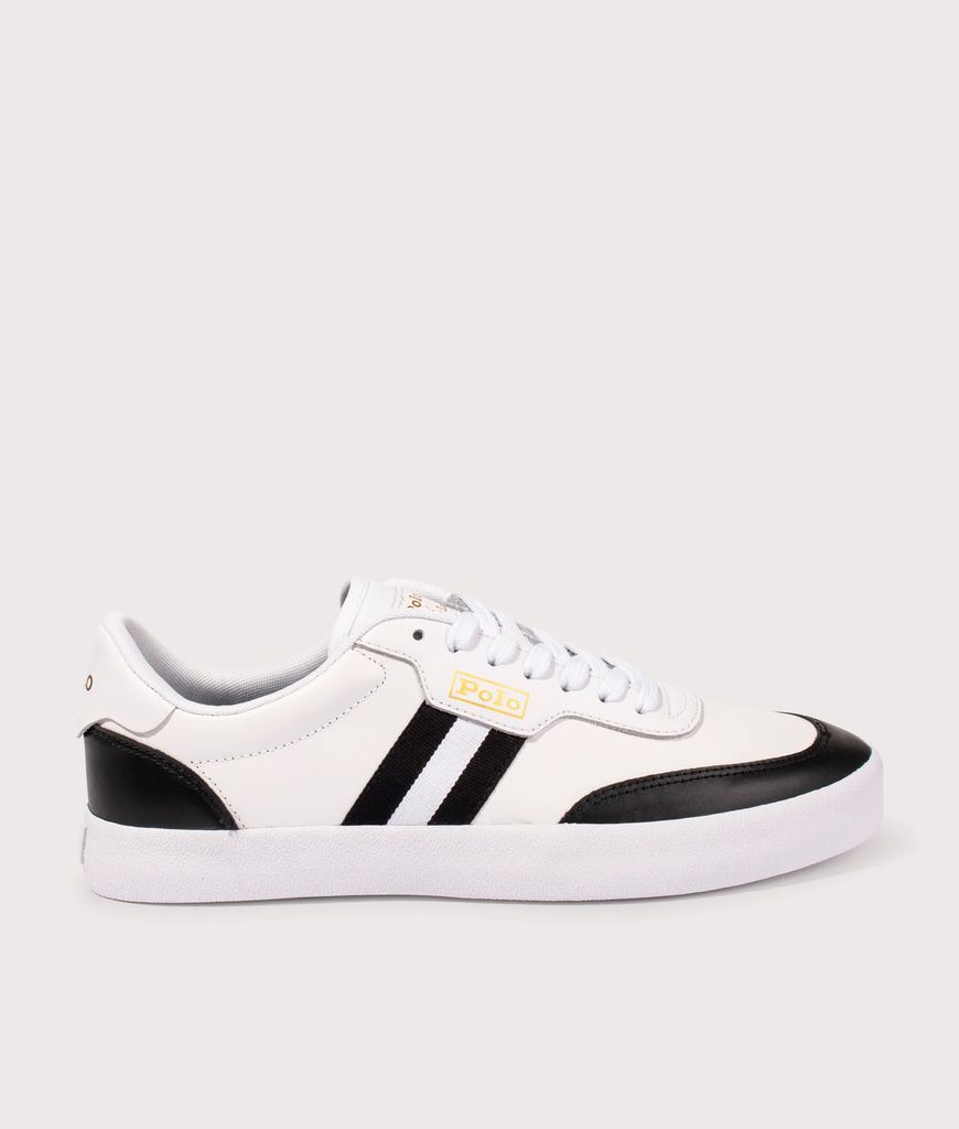 Court VLC Leather Sneaker Colour: 001 White/Black, Size: 10