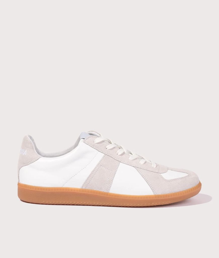 All Leather German Army Trainer Colour: White/003 Transparent, Size: 10