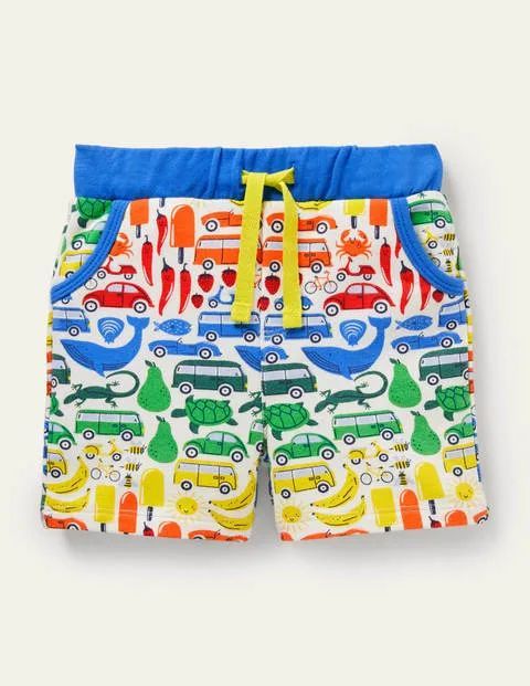 Jersey Shorts Ivory Baby Boden, Ivory Rainbow Road Trip