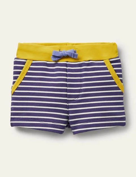 Jersey Shorts Ivory Baby Boden, Starboard/Ivory