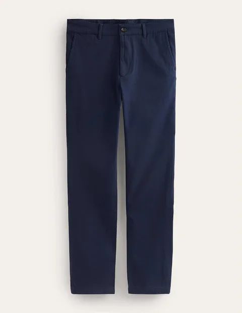 Straight Leg Chinos Blue Men Boden, Navy