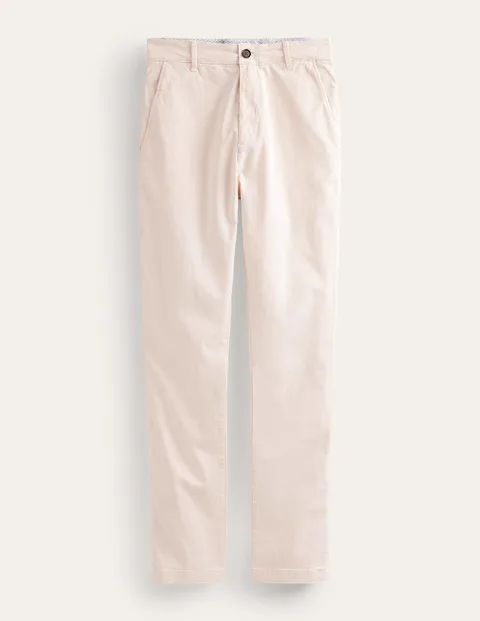 Laundered Chino Trousers White Men Boden, Ivory