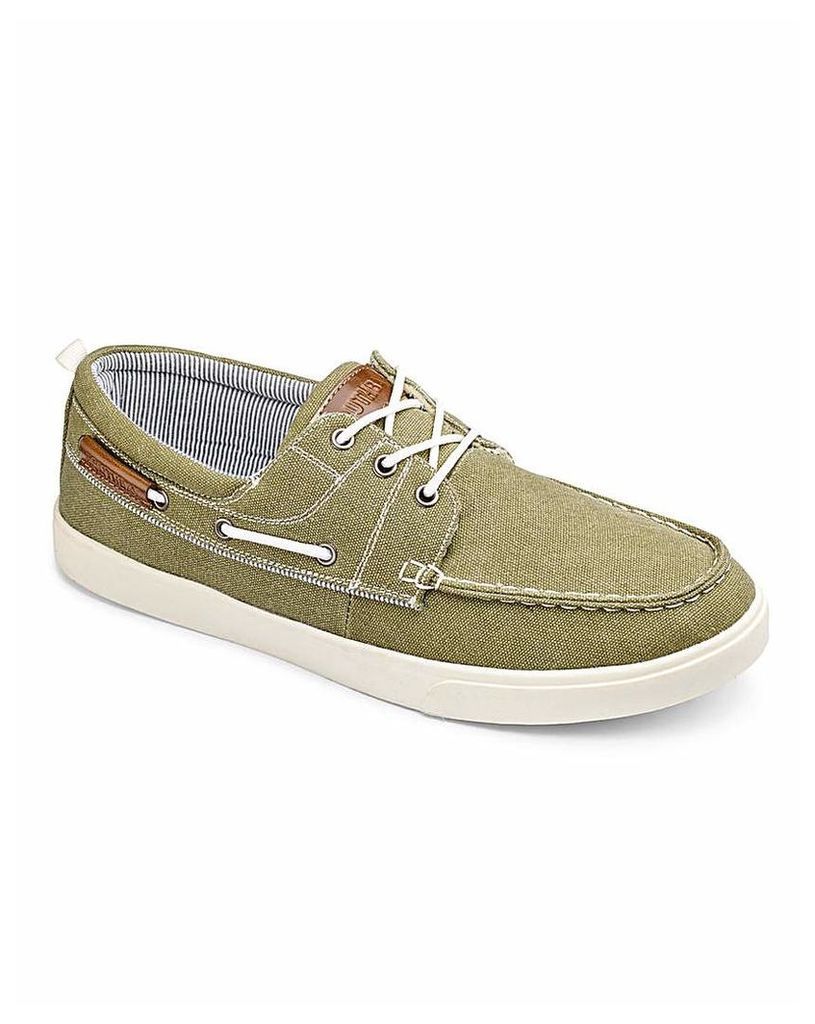 Southbay Lace Up Canvas Boat Shoe