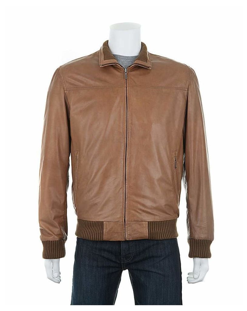 Woodland Leather Bomber Jacket