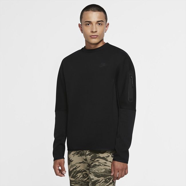 Sportswear Tech Fleece Men's Crew Sweatshirt - Black