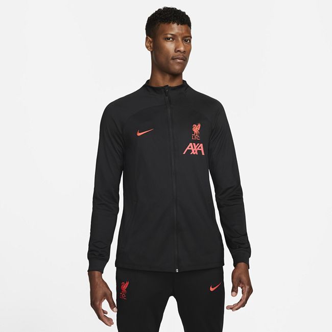 Liverpool F.C. Strike Men's Nike Dri-FIT Football Tracksuit Jacket - Black
