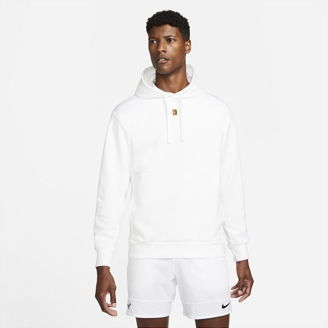 NikeCourt Men's Fleece Tennis Hoodie - White