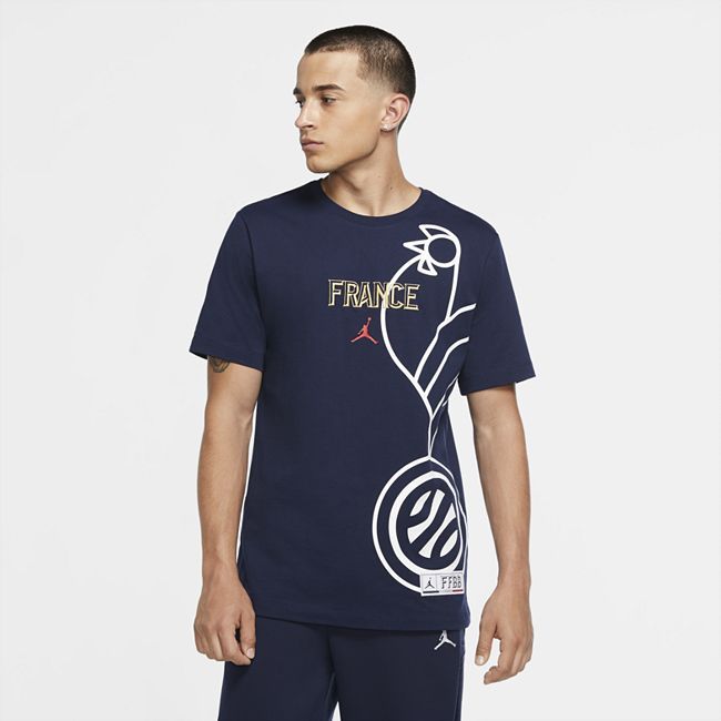 France Jordan FFBB Men's Logo T-Shirt - Blue