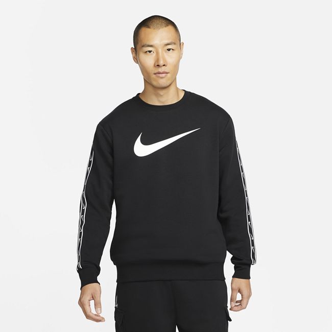 Sportswear Repeat Men's Fleece Sweatshirt - Black