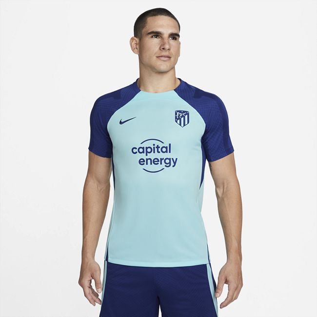 Atlético Madrid Strike Men's Nike Dri-FIT Short-Sleeve Football Top - Blue